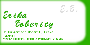 erika boberity business card